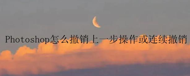 photoshop怎么撤销上一步操作？