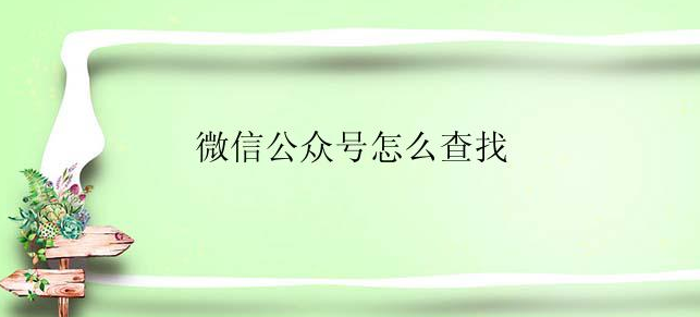 怎么查找微信公众号？