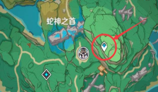 原神蛇骨矿洞磐柱镇石在哪里？